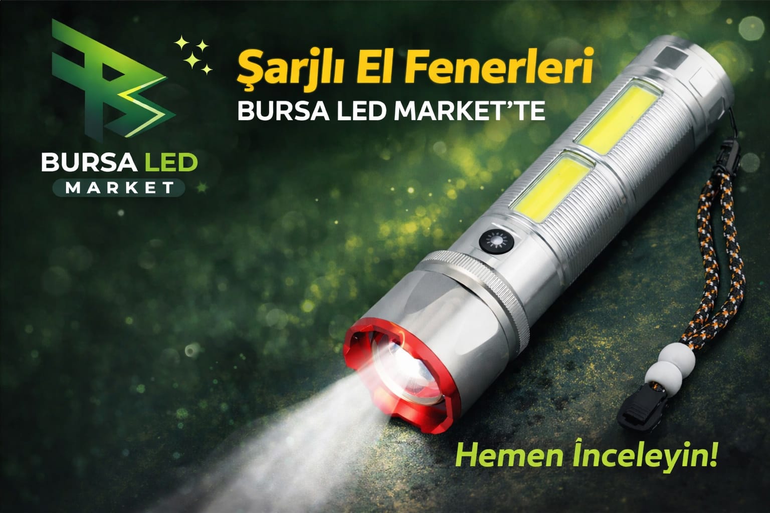 USB ŞARJLI EL FENERİ