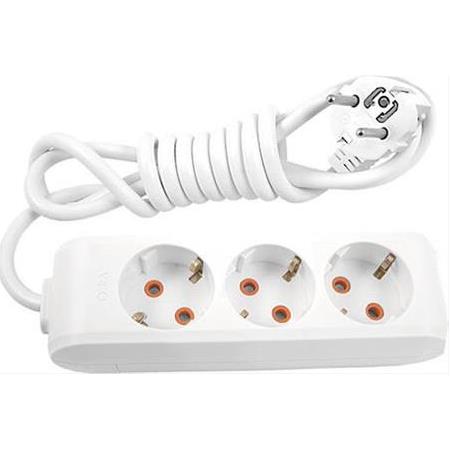 VİKO - Multi-Let 3Lü Topraklı Kablolu Ç.K 1mt Priz
