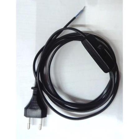 ARAPUARLI FİŞLİ KABLO SİYAH 2 METRE