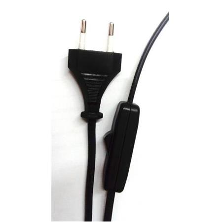 ARAPUARLI FİŞLİ KABLO SİYAH 2 METRE